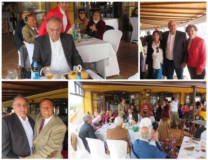 Collage de fotos de la fiesta familiar y de amigos a Tony Benítez/TA.